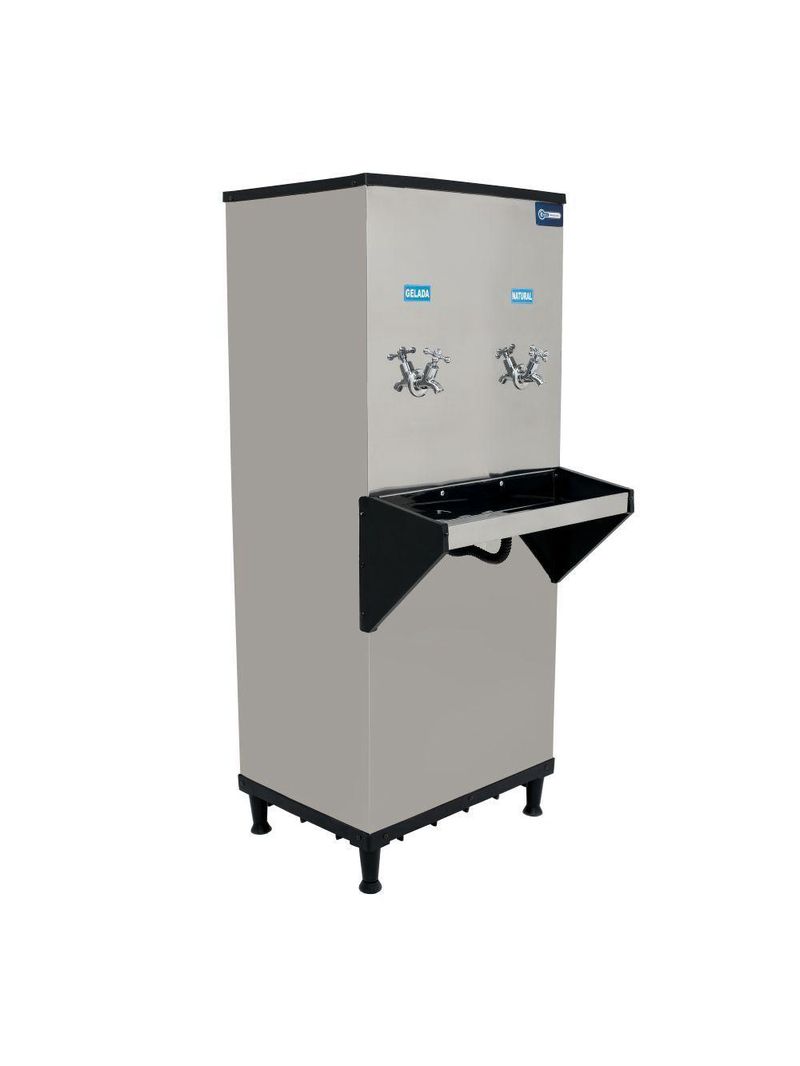 Bebedouro Industrial Coluna Knox 50L 1 Torneira Gelada 1 Torneira Natural Inox 127V (KX05-C NG 2T)