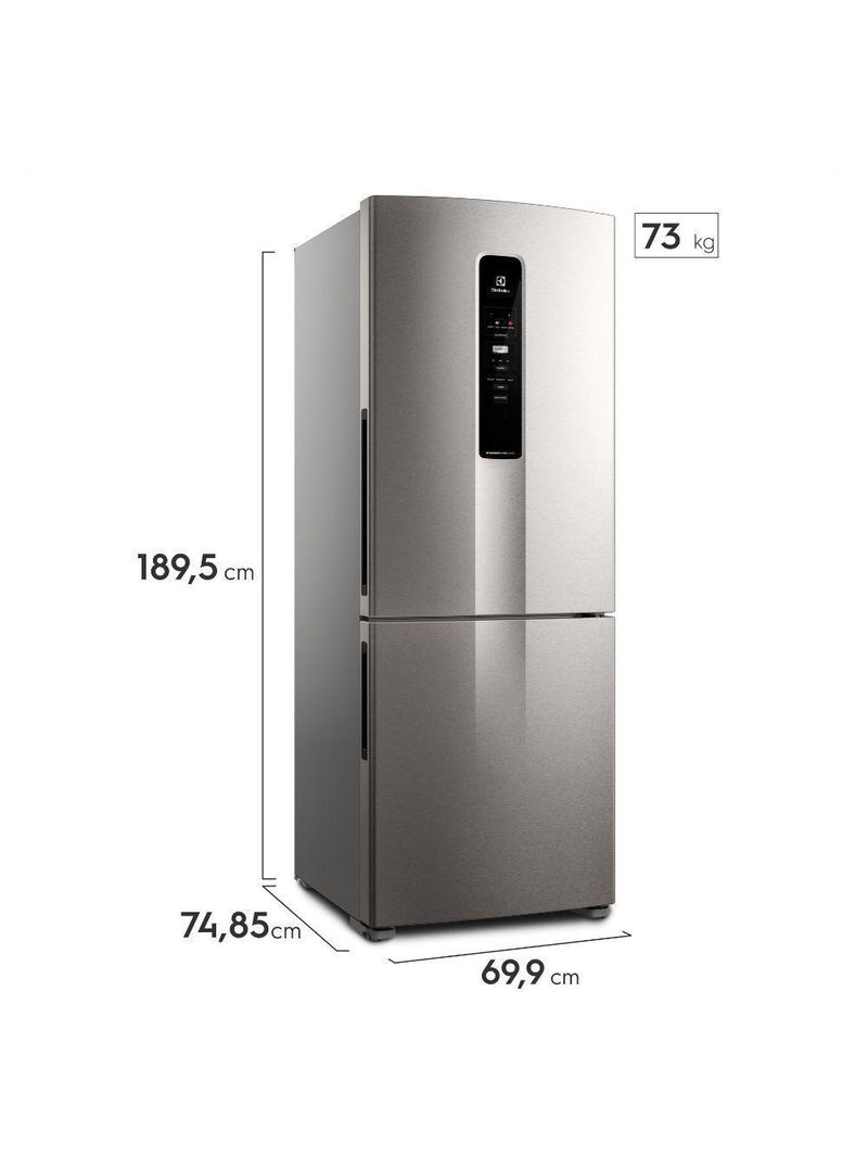 Geladeira Electrolux Inverter Frost Free Inverse 490L IB7S Inox 110V