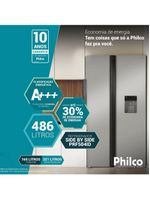 Geladeira Philco Frost Free Inverter Side By Side 486L PRF504ID Inox 220V