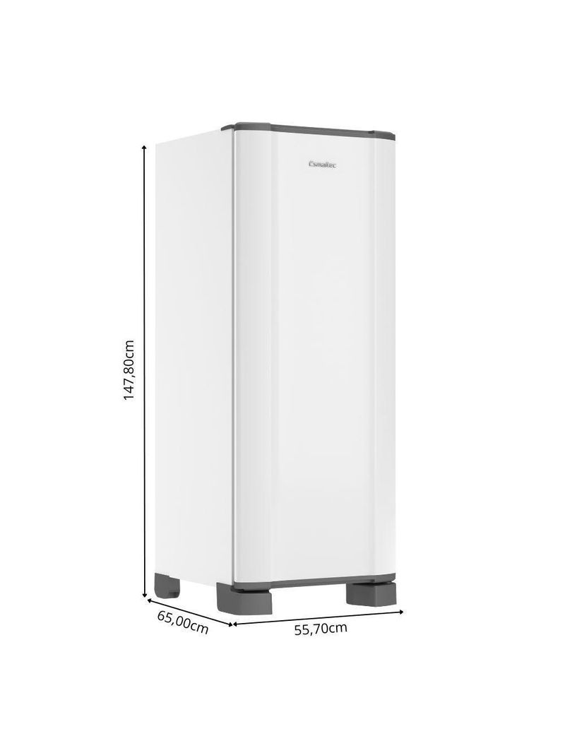 Geladeira Esmaltec Cycle Defrost 1 Porta Inverter 245L ROC31 Pro Branca 220V