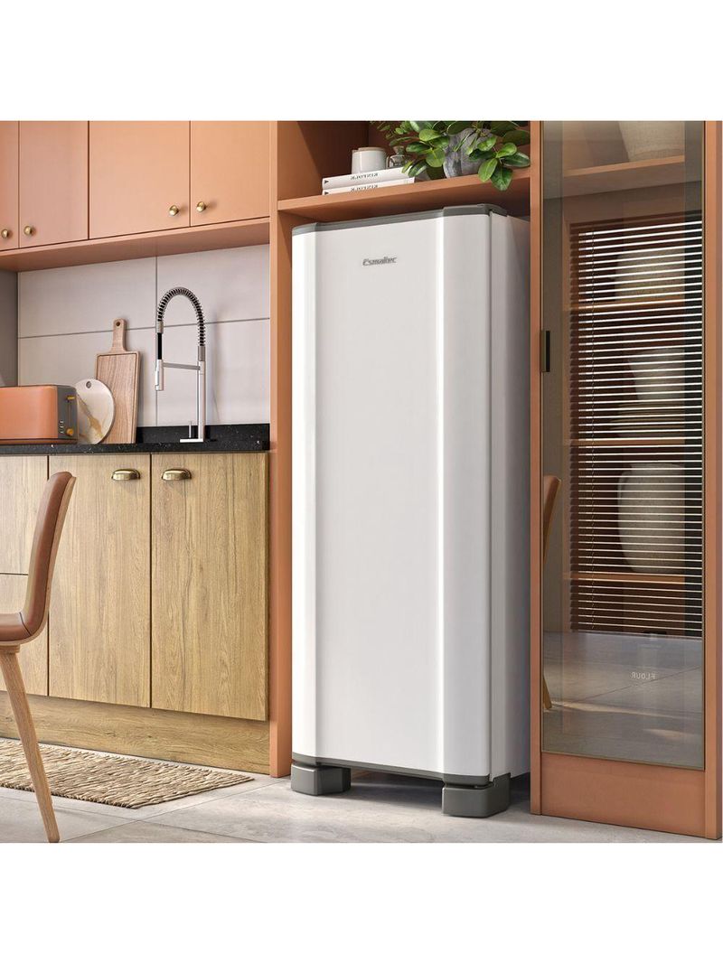 Geladeira Esmaltec Cycle Defrost 1 Porta Inverter 245L ROC31 Pro Branca 220V