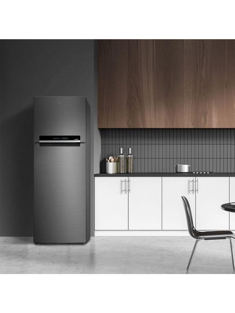 Geladeira Frost Free Duplex 394L Inverter Inox Midea MDRT533EVD462 220V