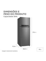 Geladeira Frost Free Duplex 394L Inverter Inox Midea MDRT533EVD462 220V