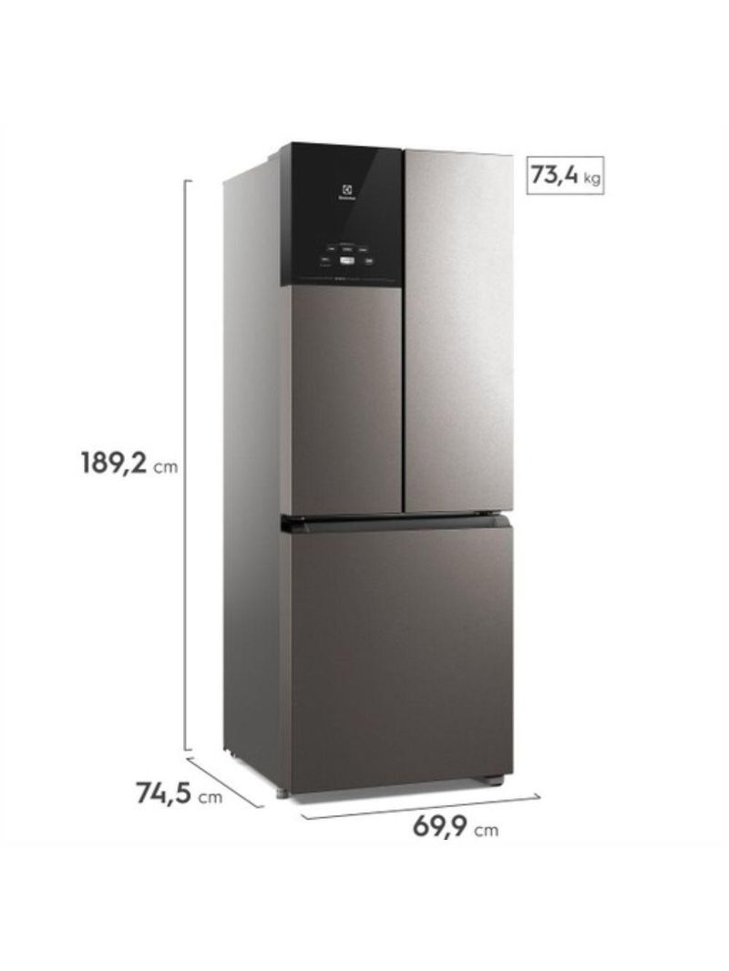 Refrigerador Electrolux IM7S 480L Inox 110V