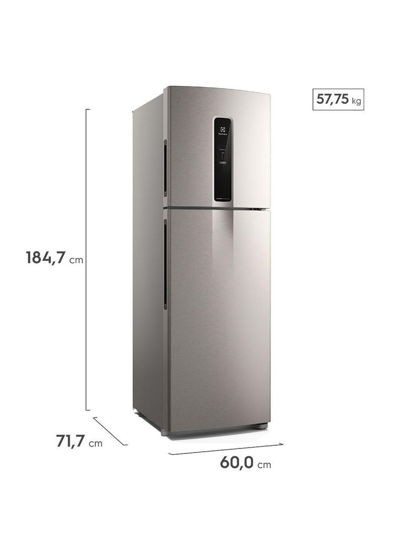 Geladeira Electrolux Frost Free Duplex 410L IF46S Inox Look 110V