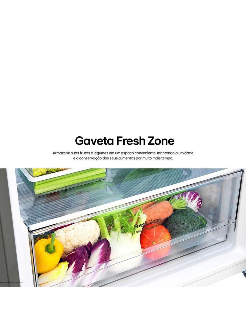 Geladeira LG Frost Free Inverter 395L GN-B392PLMB Inox 110V