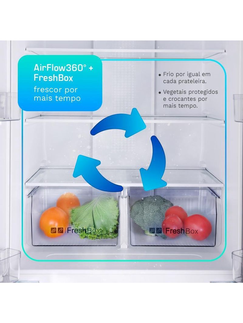 Geladeira Refrigerador HQ Frost Free Inverter Multidoor 426 Litros Inox HQ-426MDFF 110V