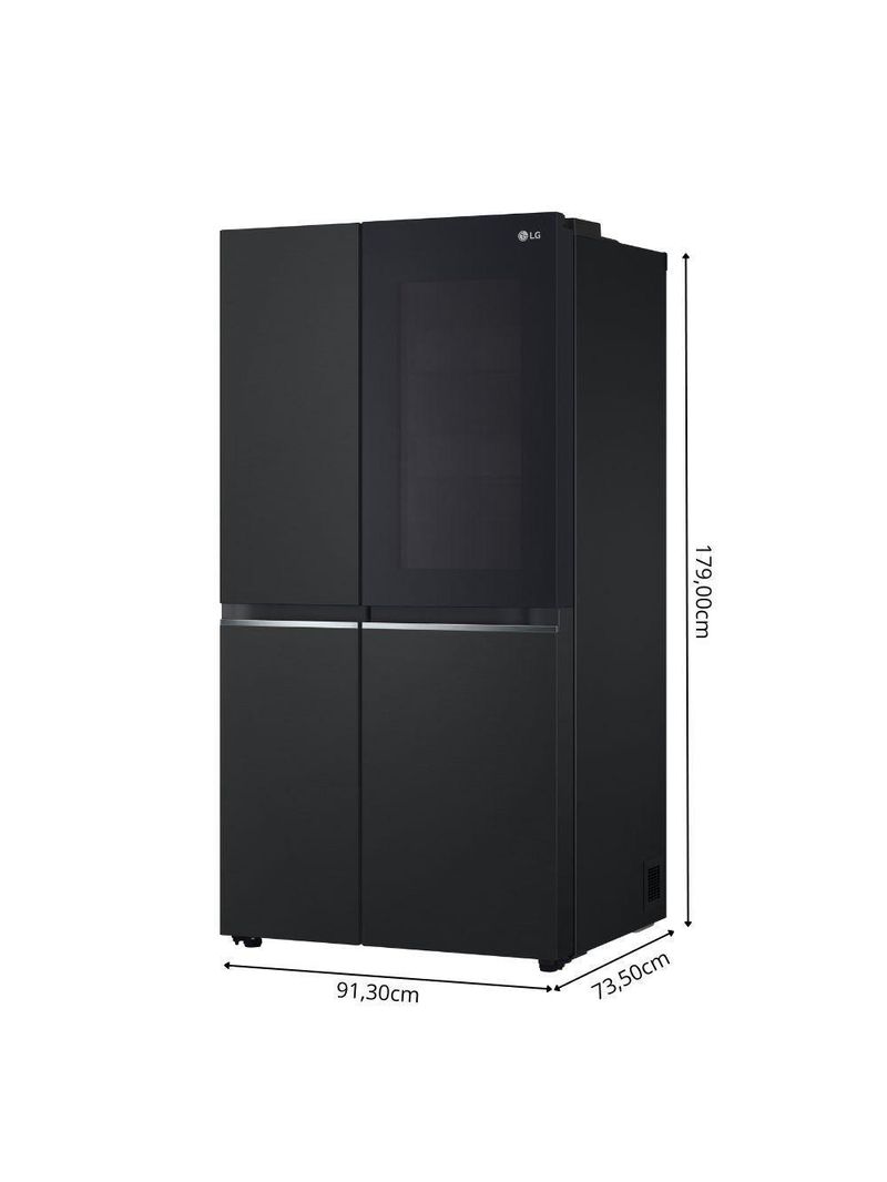 Geladeira LG Frost Free Side By Side Inverter 647L Instaview GC-V257SQV Preto 110V