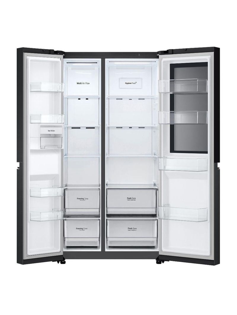 Geladeira LG Frost Free Side By Side Inverter 647L Instaview GC-V257SQV Preto 110V