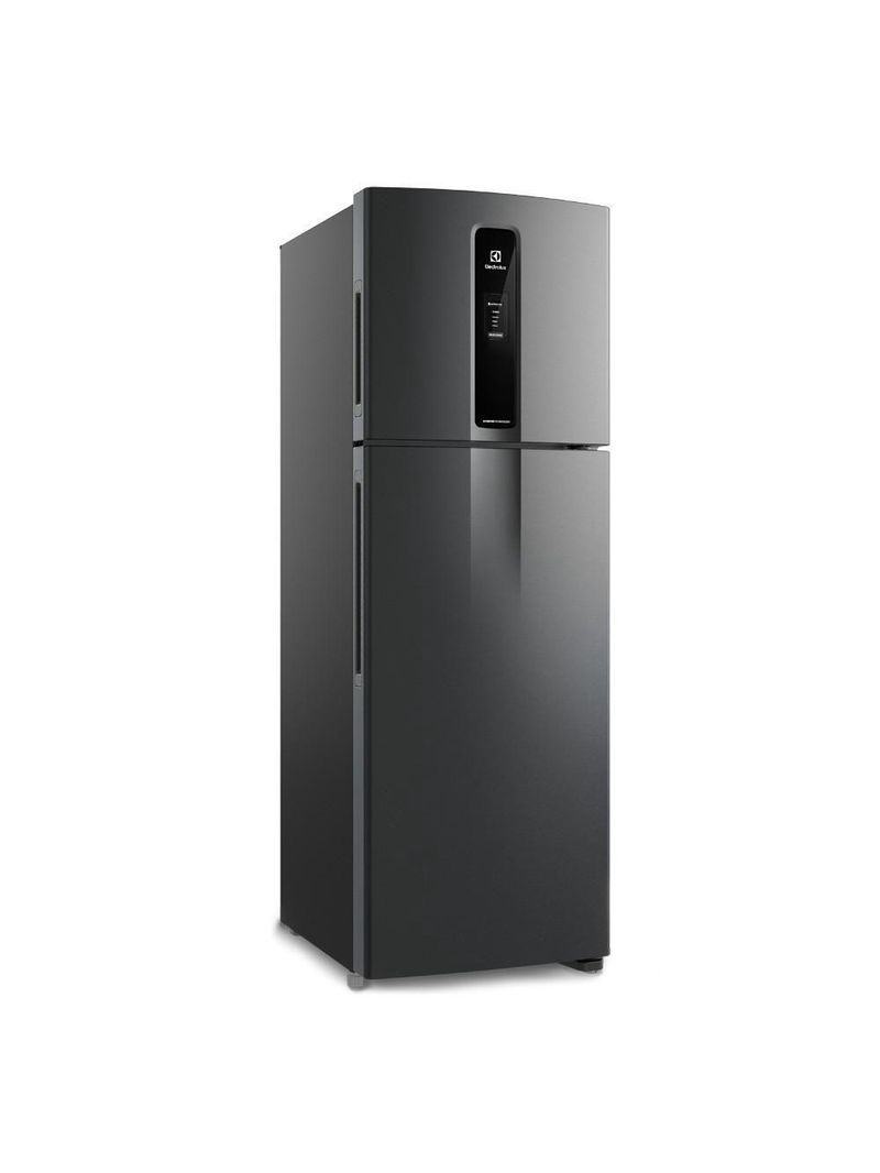 Geladeira Electrolux Frost Free Duplex Inverter IF43B 390L Black Inox Look Preto 110V