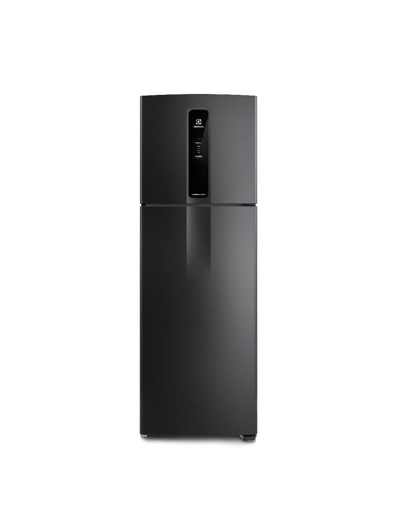 Geladeira Electrolux Frost Free Duplex Inverter IF43B 390L Black Inox Look Preto 110V