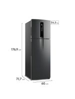 Geladeira Electrolux Frost Free Duplex Inverter IF43B 390L Black Inox Look Preto 110V