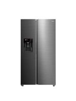 Geladeira Midea Side By Side Dispenser água E Gelo Inverter Inox 570L MDRS761MYD461 110V