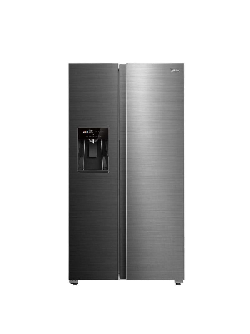Geladeira Midea Side By Side Dispenser água E Gelo Inverter Inox 570L MDRS761MYD461 110V