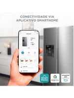 Geladeira Midea Side By Side Dispenser água E Gelo Inverter Inox 570L MDRS761MYD461 110V