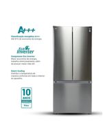 Geladeira Philco Eco Inverter Frost Free French Door 523L PRF53A Inox 110V
