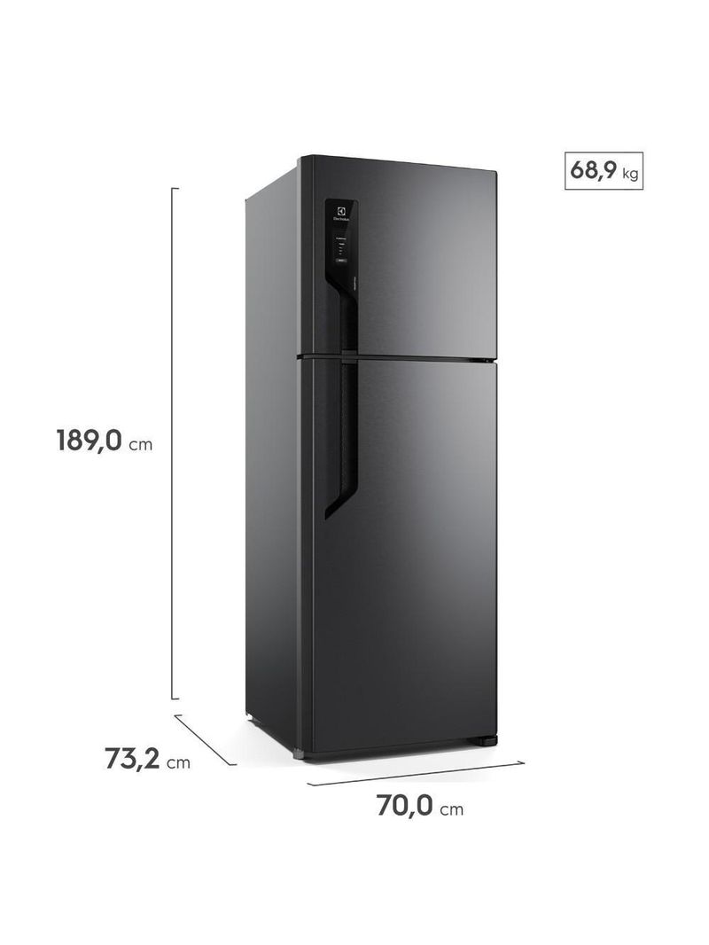 Geladeira Electrolux Frost Free Duplex 480L Black Inox Look Preto 110V TF71B