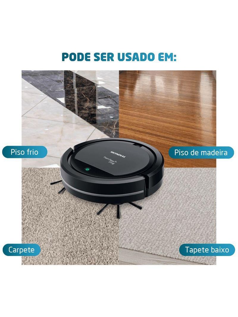 Robô Aspirador De Pó Fast Clean Easy Bivolt RB-08