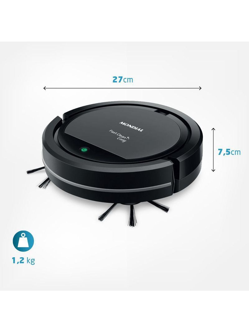 Robô Aspirador De Pó Fast Clean Easy Bivolt RB-08
