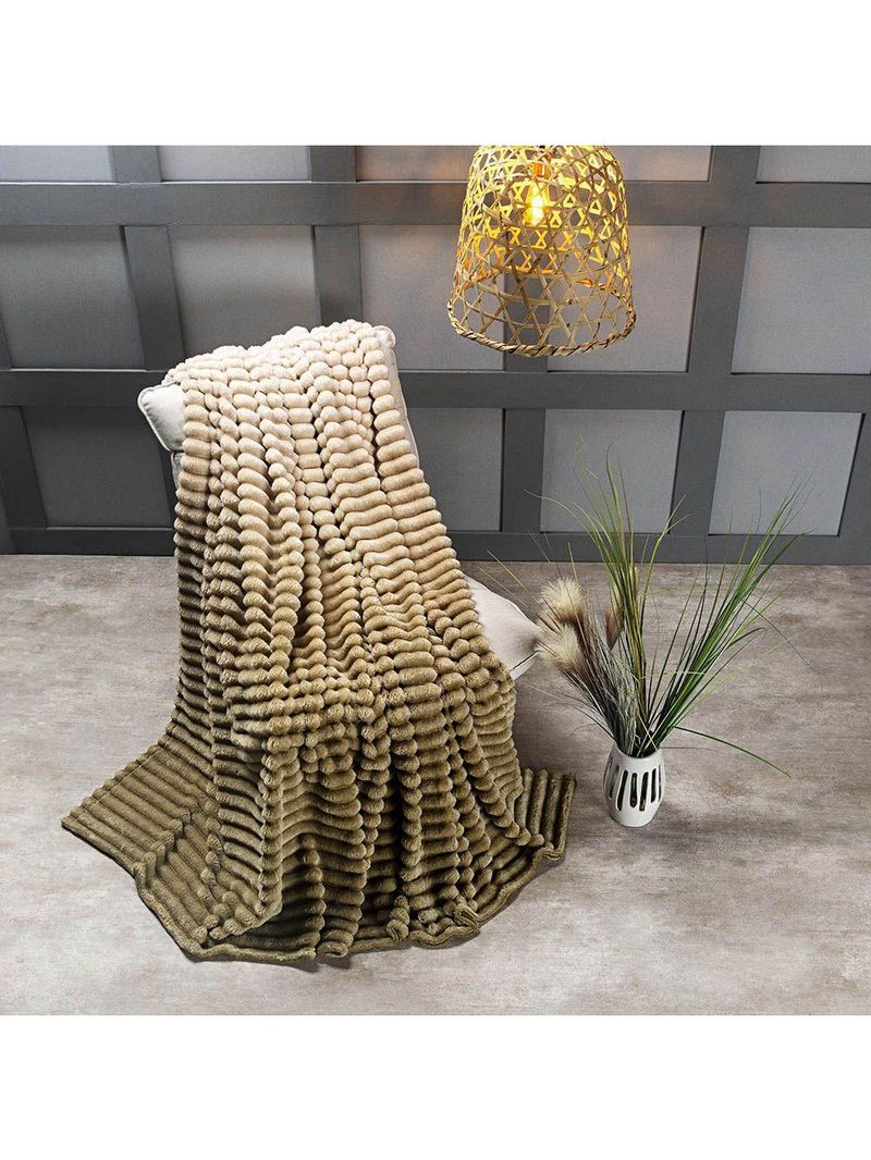 Cobertor Galaxy Queen Manta Ultrasoft  - Gold - Bege