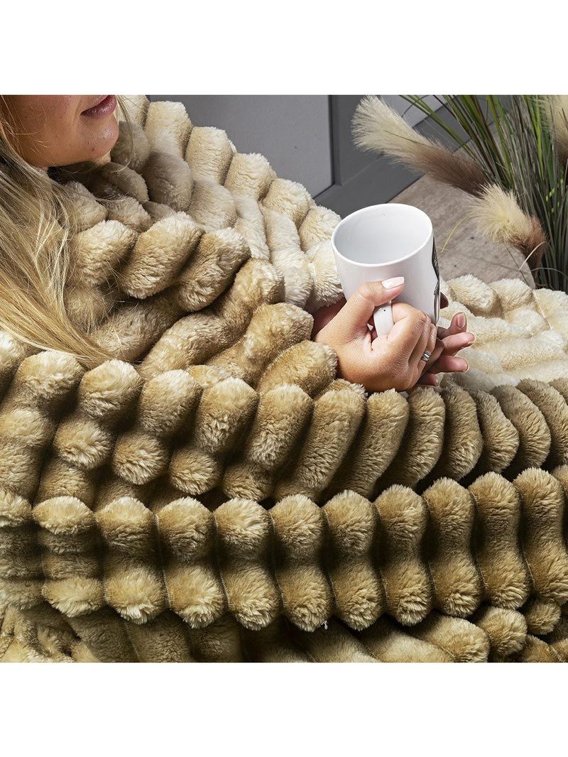 Cobertor Galaxy Queen Manta Ultrasoft  - Gold - Bege