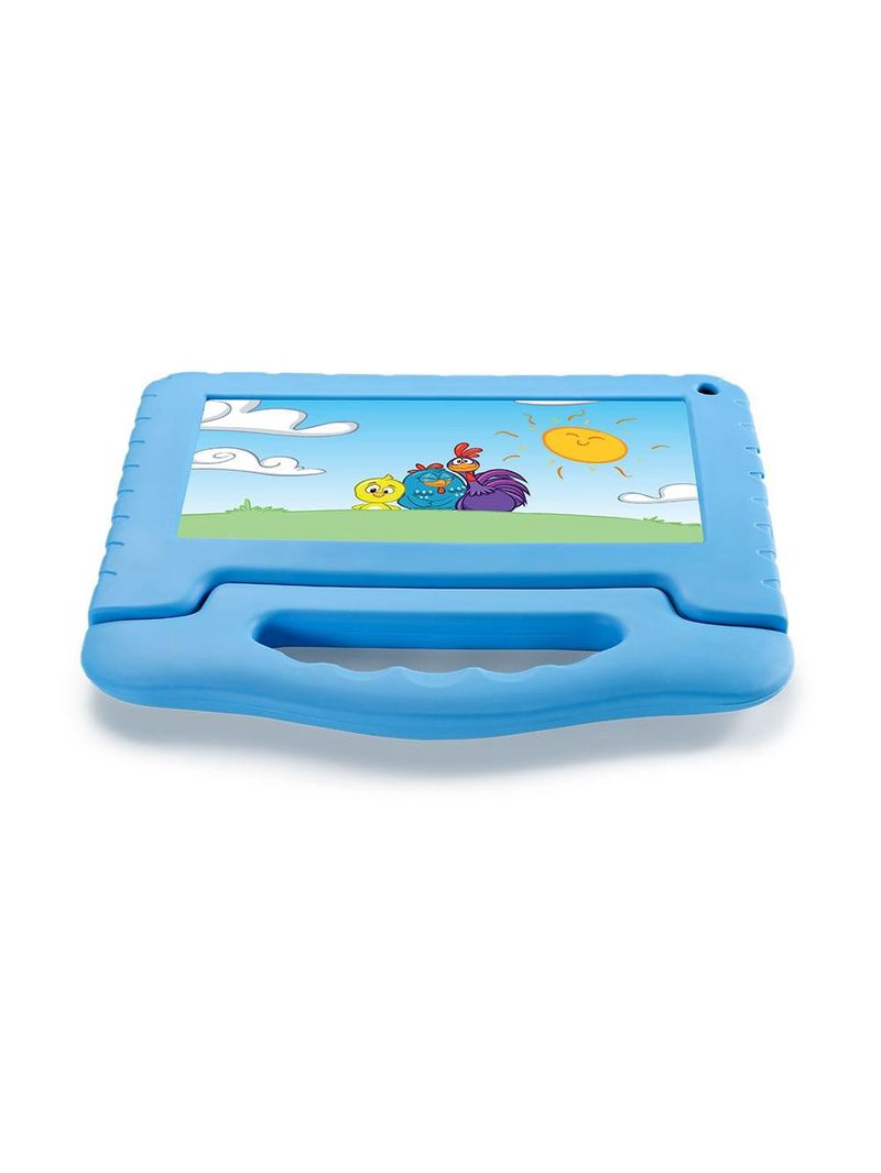 Tablet infantil galinha pintadinha com controle parental 4gb ram + 64gb + tela 7 pol + case + wi-fi + android 13 + quad core multi - nb419