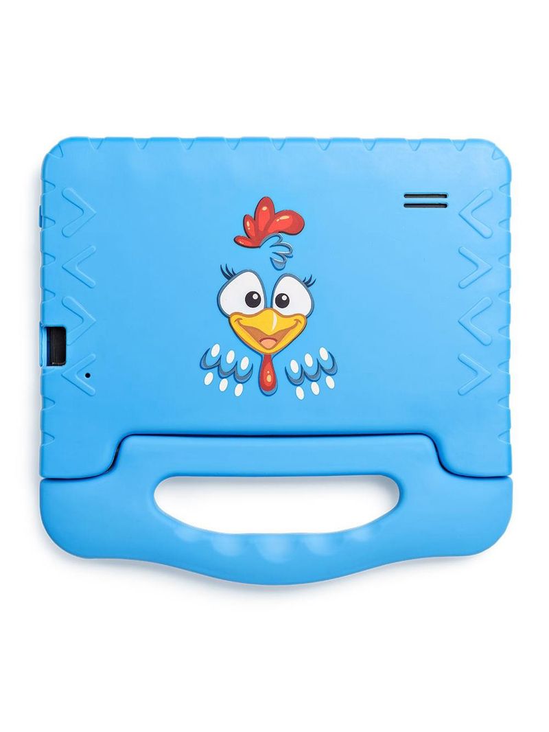 Tablet infantil galinha pintadinha com controle parental 4gb ram + 64gb + tela 7 pol + case + wi-fi + android 13 + quad core multi - nb419