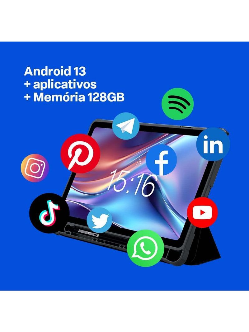 Tablet m11 4g tela 104” fhd  8gb ram + 128gb com caneta multi,  android 13 - nb430