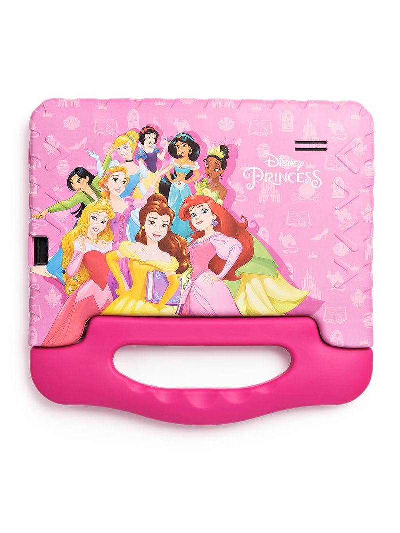 Tablet infantil princesas com controle parental 4gb ram + 64gb + tela 7 pol + case + wi-fi + android 13 + quad core multi - nb418