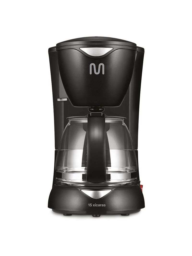 Cafeteira elétrica 15 xícaras jarra de vidro c/ filtro reutilizável e colher dosadora 550w 127v- multi - go035