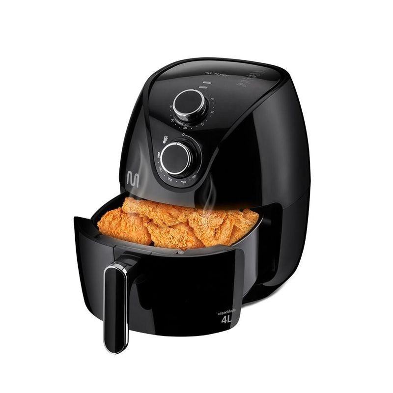 Fritadeira elétrica air fryer 4 litros 1500w-220v preta multi - go202