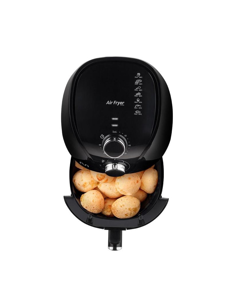 Fritadeira elétrica air fryer 4 litros 1500w-220v preta multi - go202