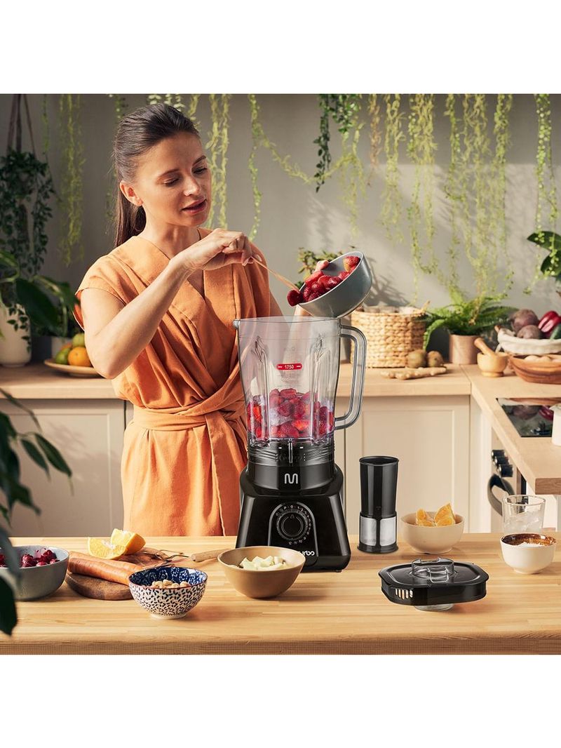 Liquidificador 2,6l turbo preto 1100w-220v c/ 12 velocidades multi home - lq1102