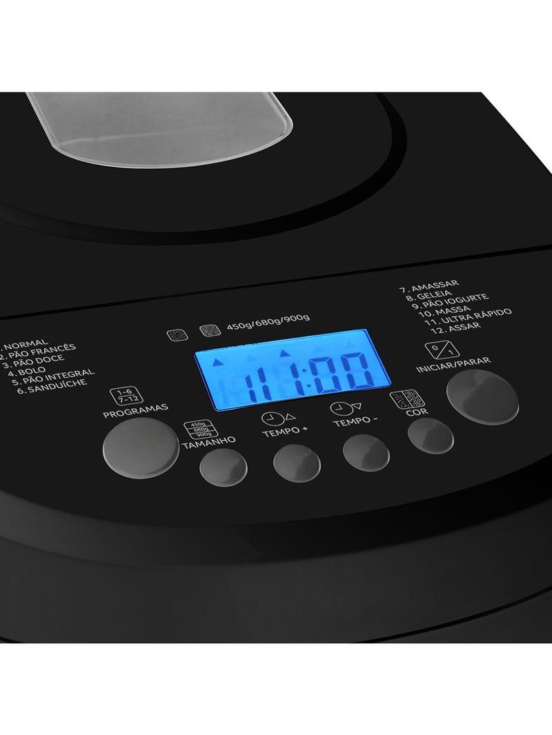 Panificadora elétrica 18 funções pré programadas 600w 127v multi - go049