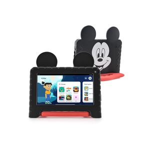 Tablet infantil mickey com controle parental 4gb ram + 64gb + 7 pol + case + wi-fi + android 13 + quad core multi - nb413