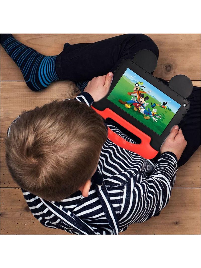 Tablet infantil mickey com controle parental 4gb ram + 64gb + 7 pol + case + wi-fi + android 13 + quad core multi - nb413