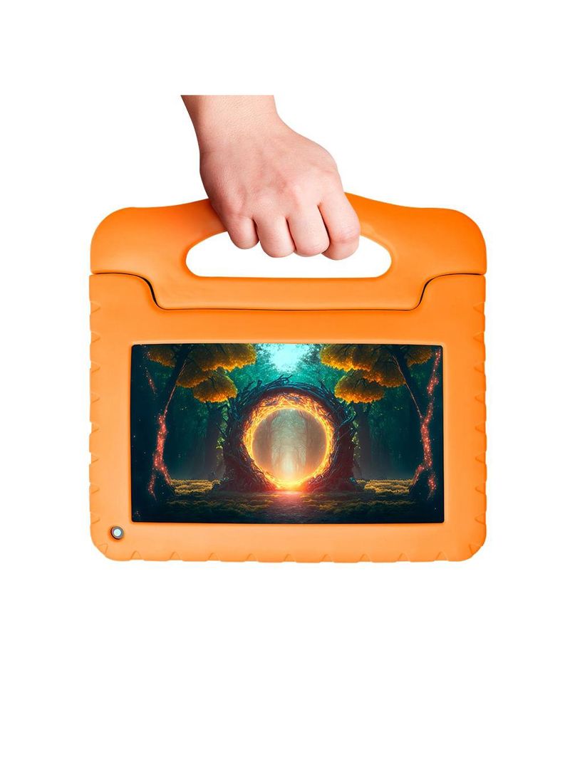 Tablet infantil multi kid pad com controle parental 4gb ram + 64gb + tela 7 pol + case + wi-fi + android 13 quad core - nb412