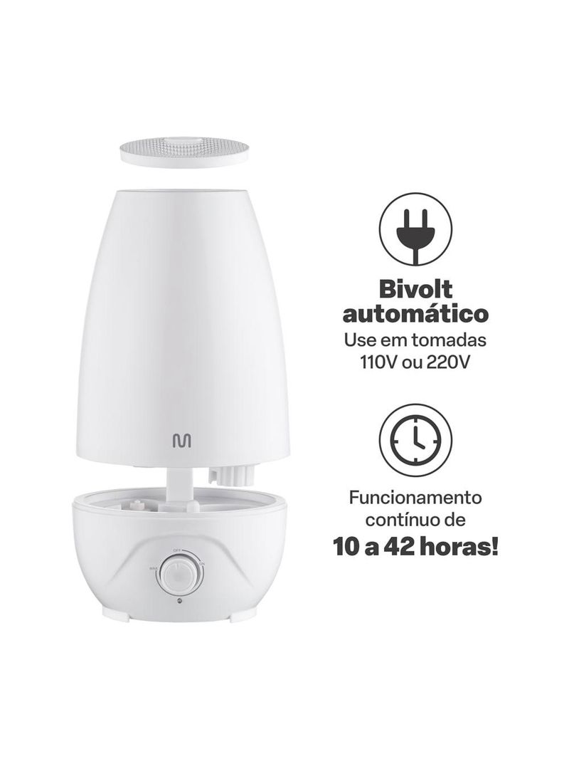 Umidificador de ar easy air 2,6 l bivolt automático multi saúde - hc118