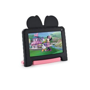 Tablet infantil minnie com controle parental 4gb ram + 64gb + tela 7 pol + case + wi-fi + android 13 + quad core multi - nb414