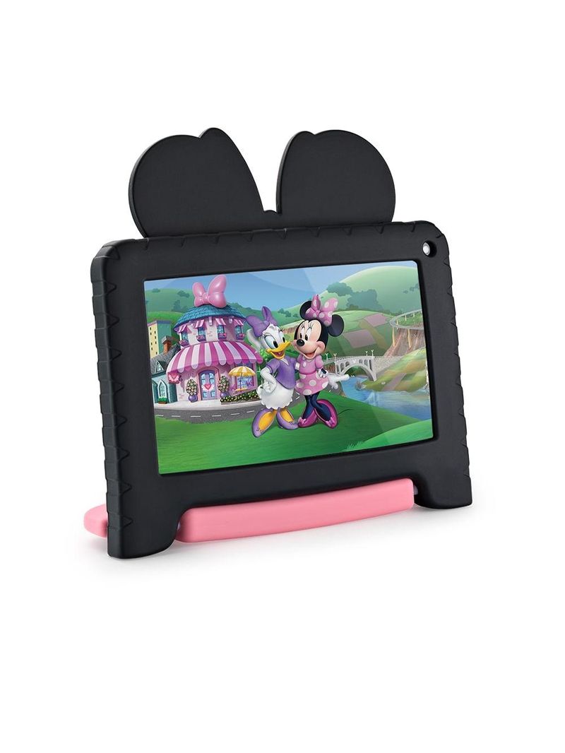 Tablet infantil minnie com controle parental 4gb ram + 64gb + tela 7 pol + case + wi-fi + android 13 + quad core multi - nb414