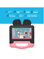 Tablet infantil minnie com controle parental 4gb ram + 64gb + tela 7 pol + case + wi-fi + android 13 + quad core multi - nb414
