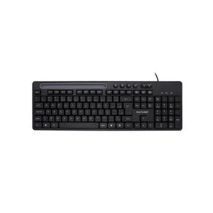 Teclado com fio conexão usb teclas multimídia slot p/ tablet até 10" preto multi (multilaser) - tc262