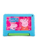 Tablet infantil peppa pig com controle parental 4gb ram + 64gb + tela 7 pol + case + wi-fi + android 13 + quad core multi - nb420