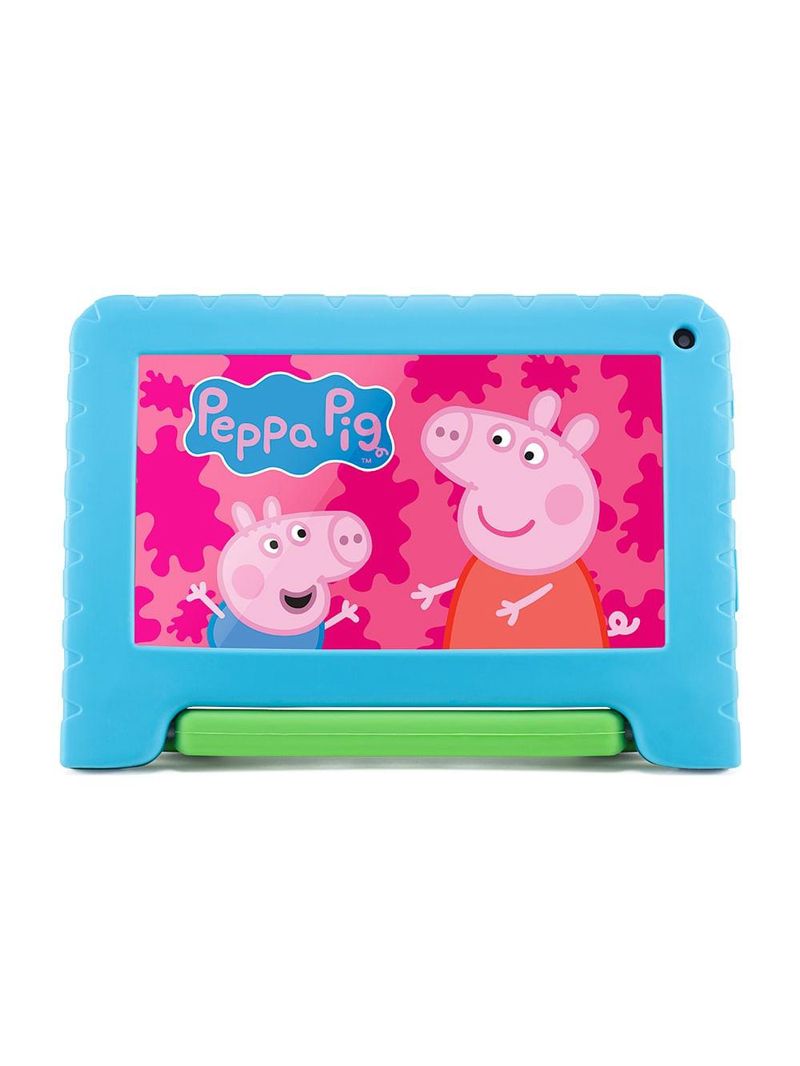 Tablet infantil peppa pig com controle parental 4gb ram + 64gb + tela 7 pol + case + wi-fi + android 13 + quad core multi - nb420