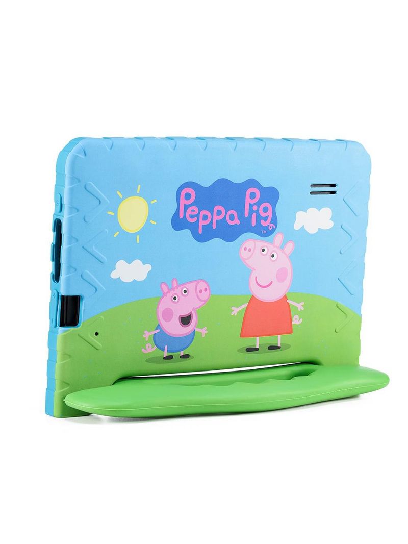 Tablet infantil peppa pig com controle parental 4gb ram + 64gb + tela 7 pol + case + wi-fi + android 13 + quad core multi - nb420