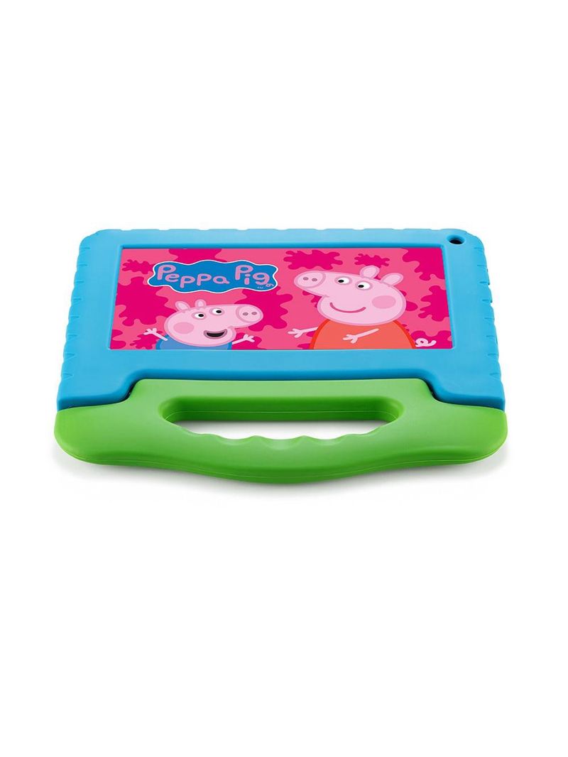 Tablet infantil peppa pig com controle parental 4gb ram + 64gb + tela 7 pol + case + wi-fi + android 13 + quad core multi - nb420