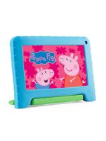 Tablet infantil peppa pig com controle parental 4gb ram + 64gb + tela 7 pol + case + wi-fi + android 13 + quad core multi - nb420