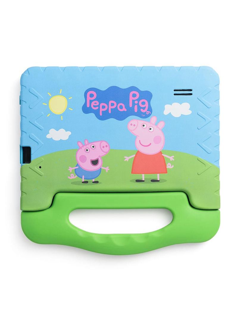 Tablet infantil peppa pig com controle parental 4gb ram + 64gb + tela 7 pol + case + wi-fi + android 13 + quad core multi - nb420