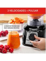Liquidificador arno power mix essential lq19 700w jarra 2,4l 3 velocidades preto