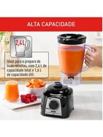 Liquidificador arno power mix essential lq19 700w jarra 2,4l 3 velocidades preto